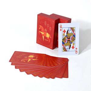 Custom Made PVC <b>Playing</b> <b>Cards</b> 57x87mm Printed Logo For Guandan Game Business Gift Year Of The Horse - Product Image 2