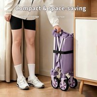 Chariot à main pliable portable, chariot de courses multi-usages pour la maison, la livraison de colis, le camping, chariot à tirer à la main