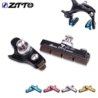Plaquettes de frein ZTTO pour vélo de route, calibre C, plaquettes en caoutchouc remplaçables, bloc de coque pour jantes en alliage d'aluminium, frein à roue à friction