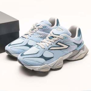 Retro running <b>shoes</b>, blue mesh upper, stitched design, breathable, suitable for all seasons - Product Image 3