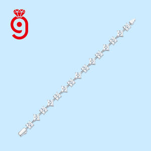 Bracciale in <span class=keywords><strong>Argento</strong></span> 925 con Moissanite VVS, Pietre Quadrate di Moissanite, Gioiello di Lusso in <span class=keywords><strong>Argento</strong></span> Regolabile per Occasioni Speciali - Product Image 2