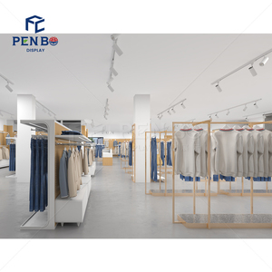 Espositori Vintage in Legno per <span class=keywords><strong>Jeans</strong></span>, Scaffali per <span class=keywords><strong>Negozi</strong></span> di Abbigliamento, Arredamento per <span class=keywords><strong>Negozi</strong></span> di <span class=keywords><strong>Jeans</strong></span> - Product Image 4