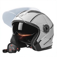 Casque de moto électrique exclusif pour le commerce extérieur 730, demi-casque, quatre saisons, double visière, certifié 3C