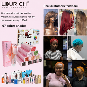 Crème colorante permanente pour cheveux LOURICH Dark Copper Mahogany Blonde, complexe de kératine, couverture des cheveux gris, 120 ml, pour adultes - Product Image 3