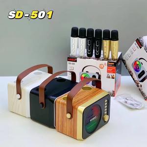 Nuojinbaina SD-501 Enceinte 5W avec double microphone et éclairage LED circulaire pour <span class=keywords><strong>karaoké</strong></span> en extérieur - Product Image 2