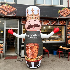 Muñeco Inflable Gigante de 2m con Logotipo Personalizado, Bailarín de Aire con Forma de Chef de <span class=keywords><strong>Doner</strong></span> Kebab, con Luces LED, para Publicidad de Restaurantes - Product Image 1