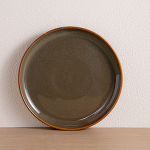 Service de table en céramique émaillée à rayures verticales, 16 pièces, style rétro marron, assiettes, bols, tasses en grès, vente en gros pour B&B - Product Image 4
