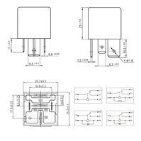 Relais automobile 80A 14VDC 1 Forme A 1 Forme C 1 Forme B SPST SPDT SPST-NC à brancher sur terminal PCB pour contrôle AC