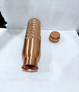 Luxury Hammered <b>Copper</b> <b>Drinking</b> <b>Bottle</b> Handmade Metal Water Container for Home Office and Gift Giving - Product Image 3