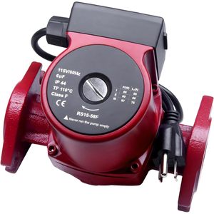 Pompe de circulation Alicatong 115V 1/25HP 3 vitesses, raccord à bride pour systèmes de chauffage - Product Image 4