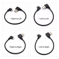 Kabel USB 2.0 Kustom Berkualitas Tinggi dengan Sudut Kanan 90 Derajat untuk Pengisian Daya dan Transfer Data, Koneksi Praktis