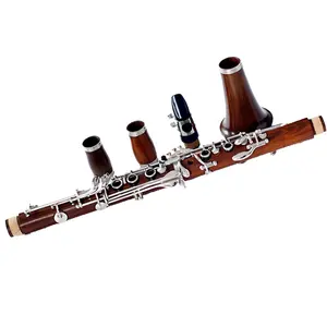 Meilleure vente clarinette en bois pur corps en palissandre clarinette Sib nickelée