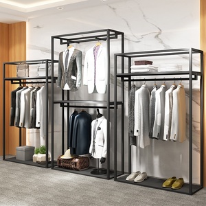 Étagère de vêtements en métal, présentoir de mobilier <span class=keywords><strong>pour</strong></span> magasin de vêtements, 1 pièce - Product Image 1