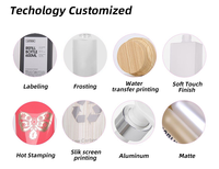 Pot en plastique transparent pour cosmétiques de 100 ml, 250 ml, 4 oz, 8 oz, avec couvercle rose doré