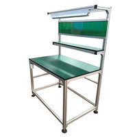 Table de travail de ligne d'assemblage d'atelier avec tiroir, poste de travail antistatique, établi en aluminium portable ESD
