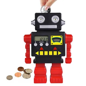 الرقمية العد عملة حصالة على شكل حيوان توفير مربع الروبوت حصالة نقود معدنية للأطفال كهدية على عيد الميلاد عيد رأس السنة الميلادية