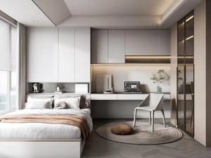 2025 nouveau Design garde-robe à la mode conçoit une armoire de placard multifonctionnelle avec bureau et étagère meubles de chambre - Product Image 6