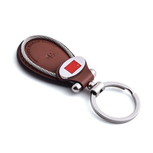 China Factory Direct Price <b>Brown</b> Color Debossed Logo Simple Design Keychain - Product Image 5