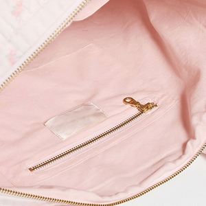 Bolsa de Lona Acolchada con Bordado Personalizado y Estampado Floral, Gran Capacidad, con Cierre, para Mujer, de Algodón, para Fin de Semana, Portátil, para Verano e Invierno - Product Image 3