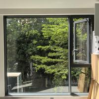 Ventanas Abatibles de Aleación de Aluminio con Rotura de Puente Térmico, Malla Magnética de Acero Inoxidable Contra Mosquitos, Vidrio Templado Low-E para Dormitorio/Sala de Estar