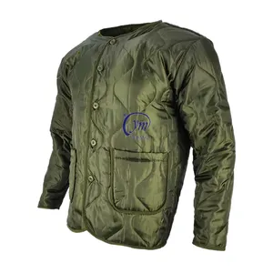 YUEMAI New Men's Green Light Warm Quilted Coat Casual Padded Liner Jacket