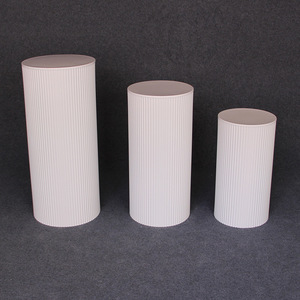 Đám cưới kim loại hoa bánh plinth trắng kết cấu vòng plinth đứng cuộc họp đám cưới bên trang trí xi lanh bệ đứng Bộ - Product Image 4