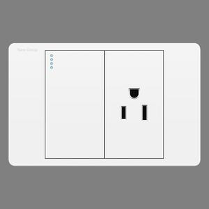 Prise murale américaine ignifuge en polycarbonate avec panneau tactile 10A 3 prises IP21 - Product Image 1