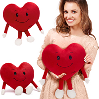 Jouet en peluche en forme de cœur pour la Saint-Valentin, membres d'expression mignons, décorations de mariage, oreiller, petite amie, femme, mère, filles