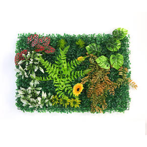 Decorazioni Moderne di Lusso con Parete di Piante Verdi Simulate, <span class=keywords><strong>Sfondo</strong></span> di Fiori Artificiali in Plastica per Centri Commerciali e Matrimoni - Product Image 1