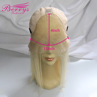 Perruque Bob en cheveux vierges Remy chinois 613, blonde, coupe courte droite, avec dentelle transparente, densité 150%, sangles réglables