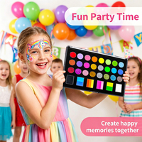 Kit de peinture corporelle pour enfants, professionnel, non toxique, à base d'eau, multicolores, personnalisable, qui brille dans le noir, lavable aux UV, avec paillettes pour le visage