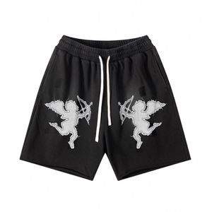 <b>High</b> Quality Custom Streetwear Puff Print Knitted Cotton Shorts 100% French Terry Cotton Shorts Men's Cotton Shorts - Product Image 2