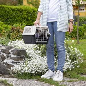 Vente en gros de boîtes de transport pour animaux de compagnie de luxe, nouvelle conception, approuvées par les compagnies aériennes, boîtes de transport pour chiens en plastique personnalisées pour les voyages - Product Image 4