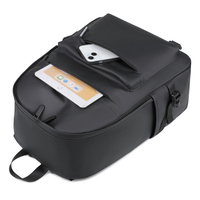 Sac à dos pour ordinateur portable tendance, grande capacité, résistant à l'eau, doublure en polyester, fermeture à glissière, sac de voyage unisexe