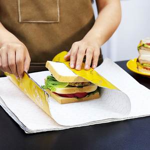 Tùy Chỉnh In Ấn Gói Không Thấm Mỡ Cấp Thực Phẩm Giấy Cho Bánh Hamburger Bánh Sandwich Nhôm Lá Bao Bì - Product Image 1