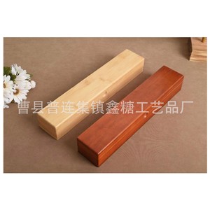 Caja con tapa abatible de bambú, 25x7x5 Cm, almacenamiento hecho a mano para joyería, caligrafía, pintura, embalaje rectangular para regalo - Product Image 4
