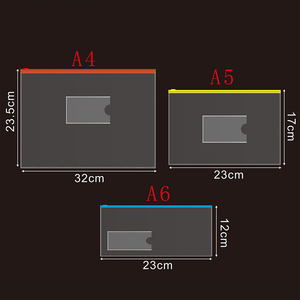 Amplop Zip poli jelas PVC A6 tas tempat pensil untuk perlengkapan kantor sekolah A4 A5 tas pensil cetak Logo tahan air - Product Image 2