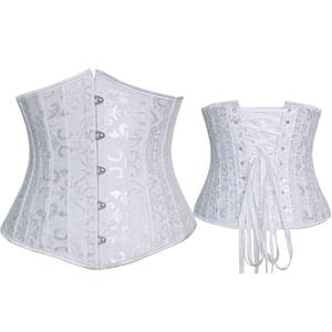 Caudatus Vintage Corsets et Bustiers Plus Size Flower Print Bridal <span class=keywords><strong>Bustier</strong></span> Corset Push up Victorian Corselet Overbust Burlesque - Product Image 6