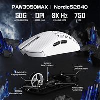 Ratón para Juegos Attack Shark R5 Ultra de Alibaba, Venta al por Mayor en Línea, 39g, 100% PTFE Virgen, Conectividad Trimodal de 8kHz, Diseño con IA