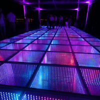 Plancher de danse miroir LED 3D imperméable de qualité supérieure pour les réceptions de mariage et les événements interactifs