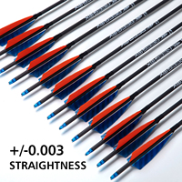 Flèches en carbone les plus vendues en gros pour le tir ID de 6.2mm avec des flèches de chasse à l'arc classique de 4 pouces en dinde