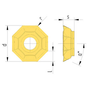 Inserto de Fresado Fervi para Corte de Metal con Geometría de Precisión - Product Image 1