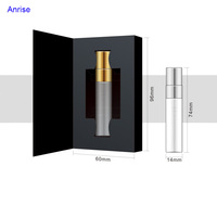 Flacon pulvérisateur en verre transparent de 5ml, 10m, petit échantillon, rechargeable, vaporisateur de parfum personnalisé, bouteilles avec boîte d'emballage