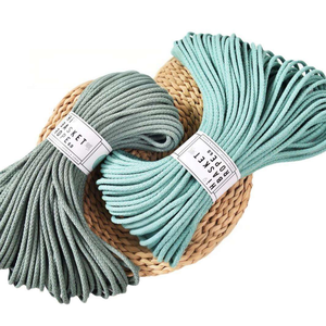 Cordon en <span class=keywords><strong>coton</strong></span> tressé en zigzag pour macramé, cordons pour paniers, cordes décoratives pour la couture à domicile, <span class=keywords><strong>corde</strong></span> à coudre pour paniers décoratifs - Product Image 2