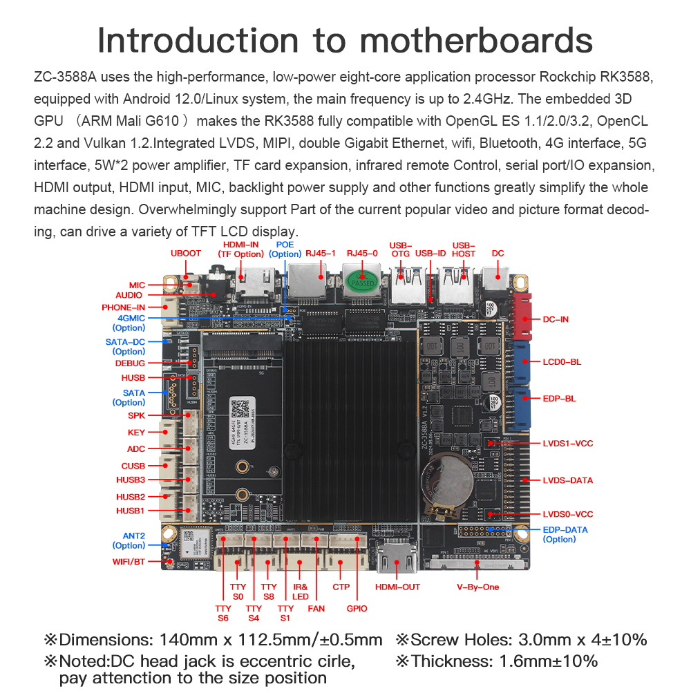 Rockchip Rk3588 Custom Board - Versatile for AIOT & Medical