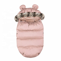 Nouvelle gigoteuse d'hiver pour poussette bébé, grise, pour extérieur, avec rembourrage 100% polyester et coton PP, design sans manches