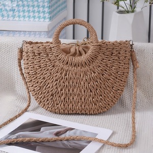 <span class=keywords><strong>Sac</strong></span> de plage demi-lune en <span class=keywords><strong>corde</strong></span> de papier tressée pour femme, <span class=keywords><strong>sac</strong></span> à bandoulière, <span class=keywords><strong>sac</strong></span> à <span class=keywords><strong>main</strong></span>, vente en gros - Product Image 6