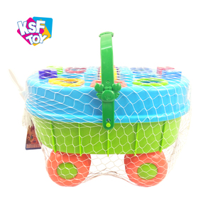 <span class=keywords><strong>funny</strong></span> beach pull car educational plastic toy blocks summer sand kids beach toys with plastic molds - Product Image 3