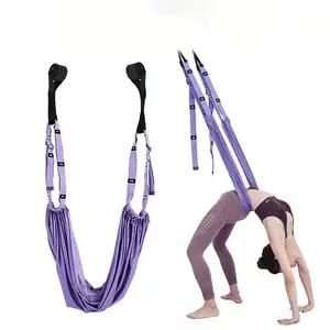 Venda quente fitness ginásio yoga balanço anti gravidade rede de inverso ferramenta prop alça de exercício fitness faixa de alongamento perna