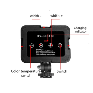 KY-BK0118RGB Mini cep <span class=keywords><strong>Video</strong></span> ışığı 3200-5600K Powered açık LED USB ışık canlı yayın stüdyoları - Product Image 4